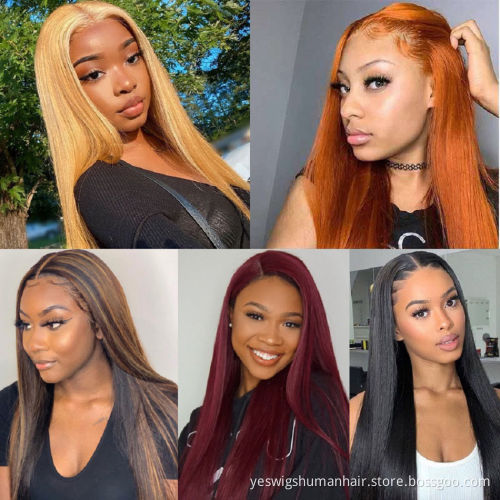 Yeswigs Hd Full 27 30 Highlights Colored Raw Brazilian Virgin Human Hair Lace Front Wig Human Hair Cheap Lace Frontal Wig Vendor